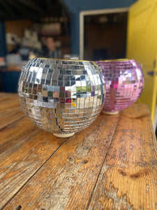 Mirrored Disco Ball Planter